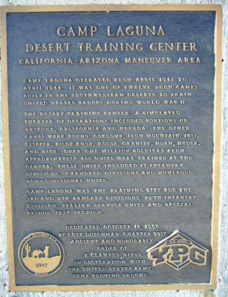 CAMP LAGUNA MEMORIAL PLAQUE