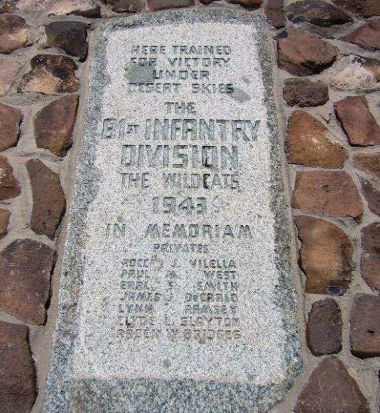 THE 81ST INFANTRY DIVISION MEMORIAL CLOSEUP