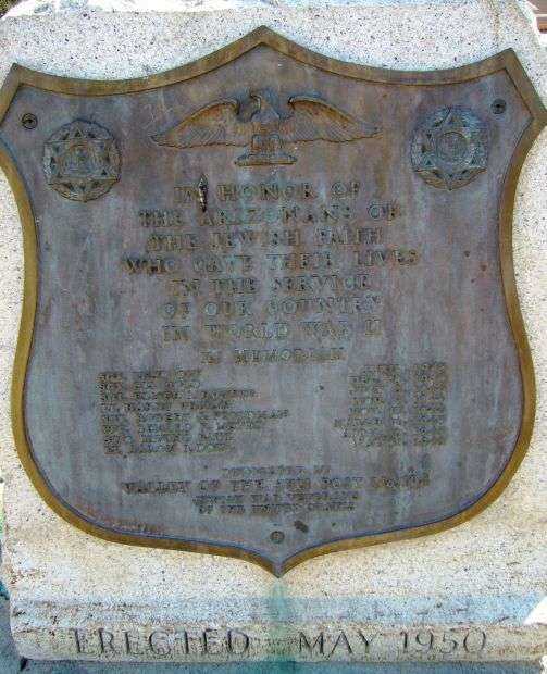 ARIZONA JEWISH WAR VETERANS MEMORIAL PLAQUE