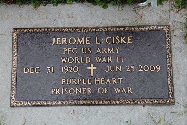 JEROME L CISKE MEMORIAL CEMETERY STONE