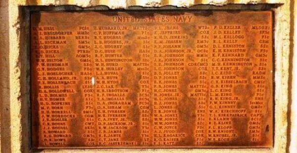 ARIZONA WORLD WAR II MEMORIAL ANCHOR PLAQUE I