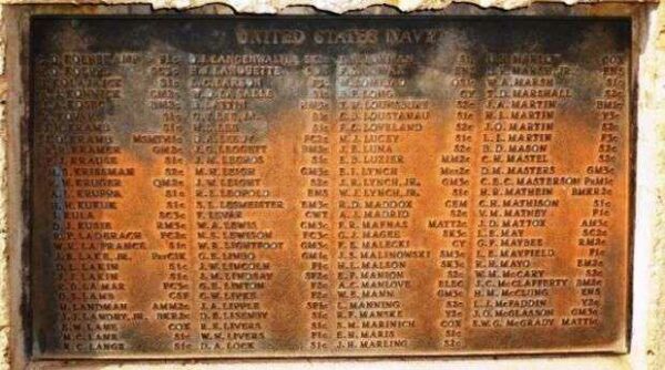 ARIZONA WORLD WAR II MEMORIAL ANCHOR PLAQUE H