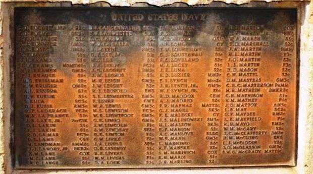 ARIZONA WORLD WAR II MEMORIAL ANCHOR PLAQUE H