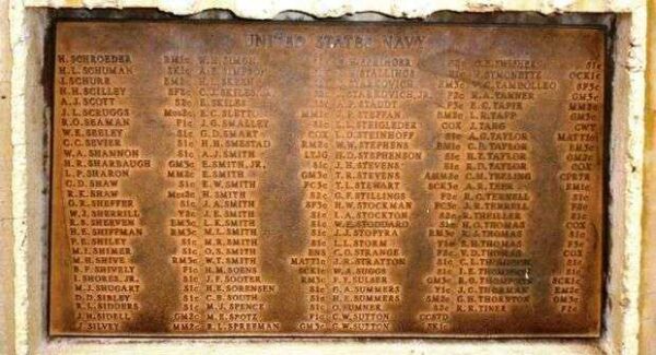 ARIZONA WORLD WAR II MEMORIAL ANCHOR PLAQUE D