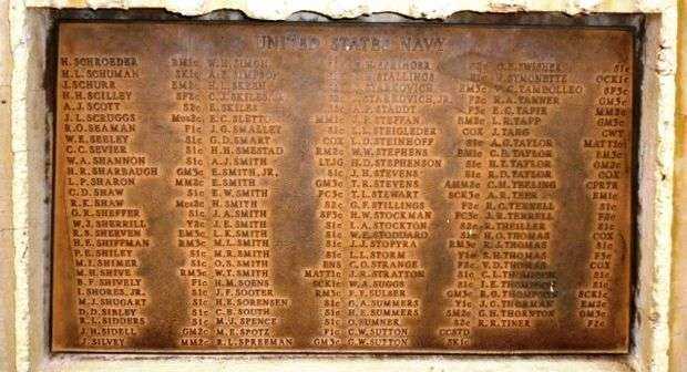 ARIZONA WORLD WAR II MEMORIAL ANCHOR PLAQUE D