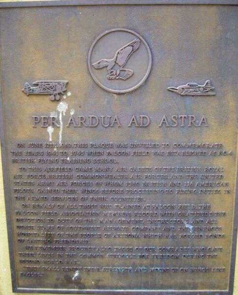 PER ARDUA AD ASTRA MEMORIAL PLAQUE
