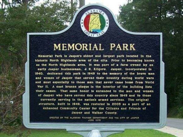 JASPER MEMORIAL PARK MARKER