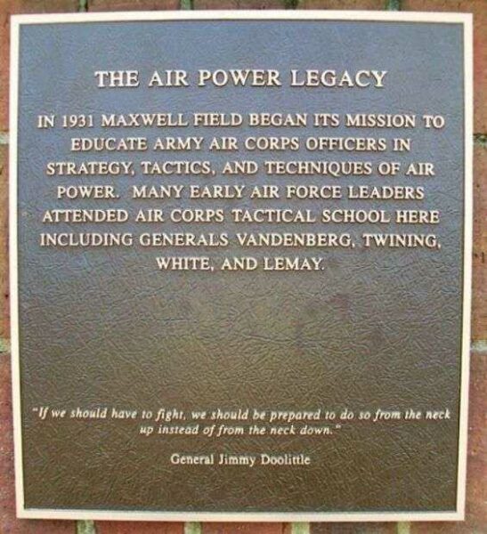 THE AIR POWER LEGACY MEMORIAL PLAQUE