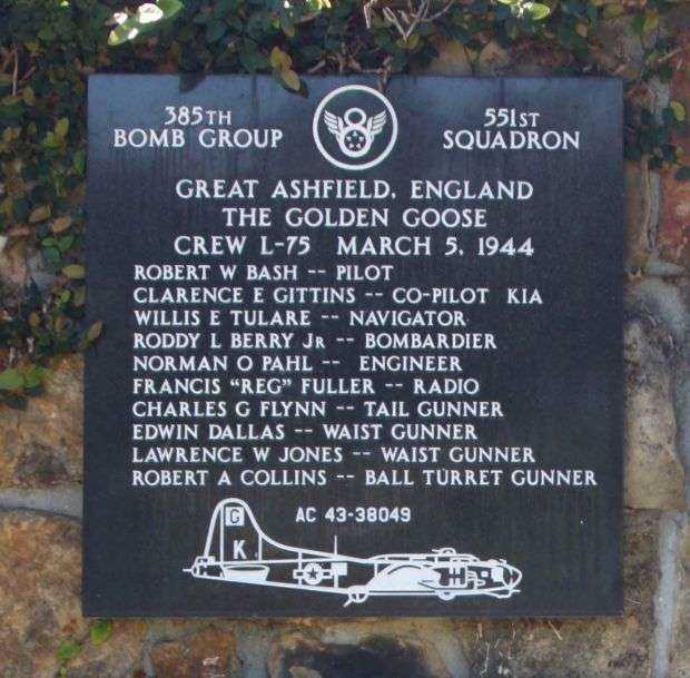 “THE GOLDEN GOOSE” WAR MEMORIAL PLAQUE