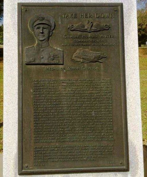 TAKE HER DOWN MEDAL OF HONOR MEMORIAL PLAQUE CLOSEUP
