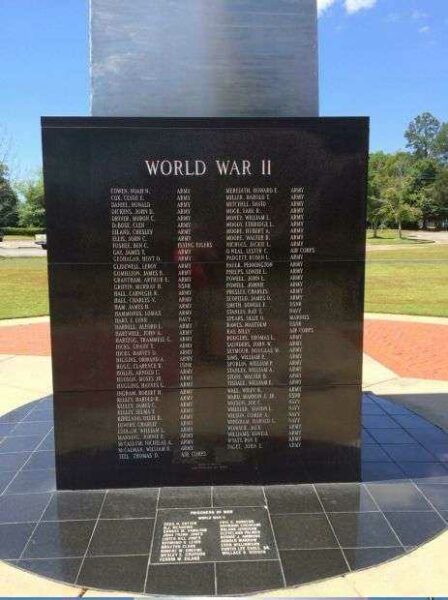 COVINGTON COUNTY WAR MEMORIAL SIDE C