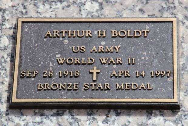 ARTHUR H BOLDT MEMORIAL CEMETERY STONE