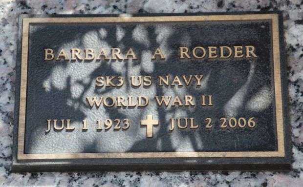 BARBARA A ROEDER MEMORIAL CEMETERY STONE