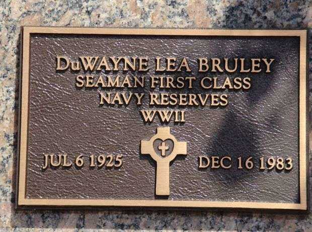 DUWAYNE LEA BRULEY MEMORIAL CEMETERY STONE
