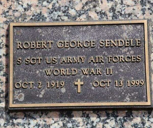 ROBERT GEORGE SENDELE MEMORIAL CEMETERY STONE