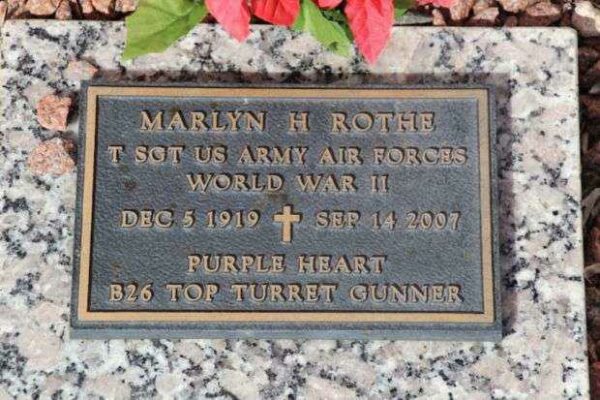 MARLYN H ROTHE MEMORIAL CEMETERY STONE