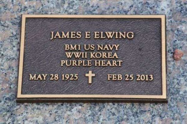 JAMES E ELWING MEMORIAL CEMETERY STONE
