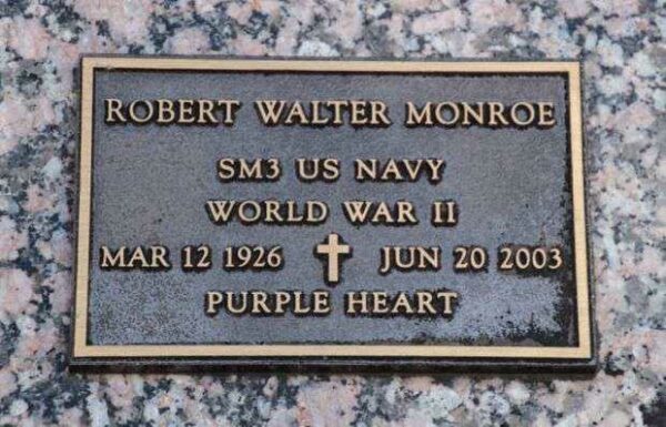 ROBERT WALTER MONROE MEMORIAL CEMETERY STONE