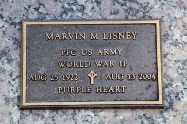 MARVIN M LISNEY MEMORIAL CEMETERY STONE