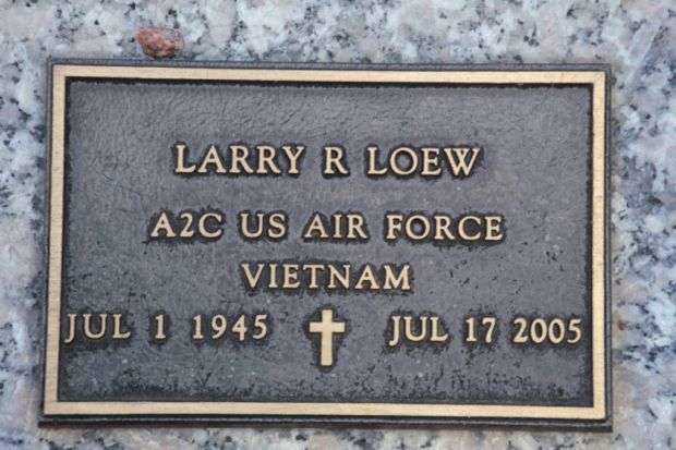 LARRY R LOEW MEMORIAL CEMETERY STONE