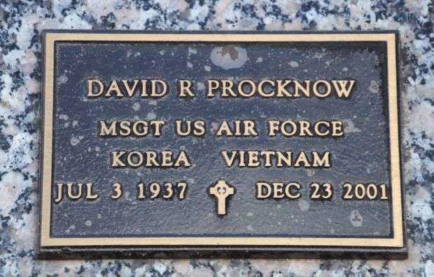 DAVID R PROCKNOW MEMORIAL CEMETERY STONE