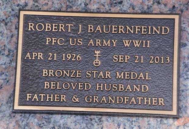 ROBERT J BAUERNFEIND MEMORIAL CEMETERY STONE