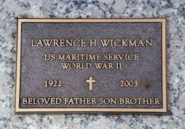 LAWRENCE H WICKMAN MEMORIAL CEMETERY STONE