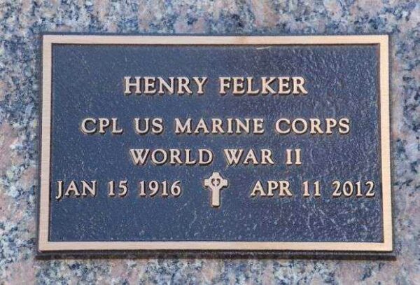 HENRY FELKER MEMORIAL CEMETERY STONE