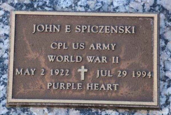 JOHN E SPICZENSKI MEMORIAL CEMETERY STONE