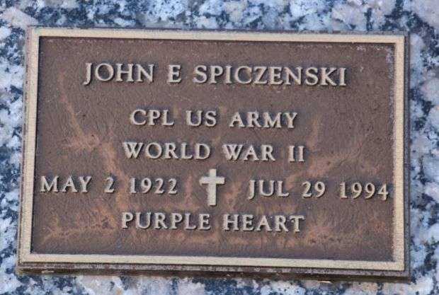JOHN E SPICZENSKI MEMORIAL CEMETERY STONE