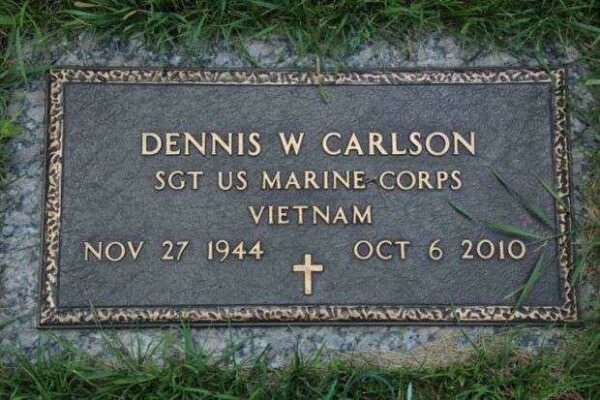 DENNIS W CARLSON MEMORIAL CEMETERY STONE
