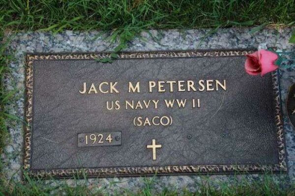 JACK M PETERSEN MEMORIAL CEMETERY STONE
