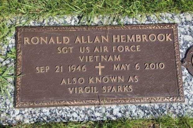 RONALD ALLAN HEMBROOK MEMORIAL CEMETERY STONE
