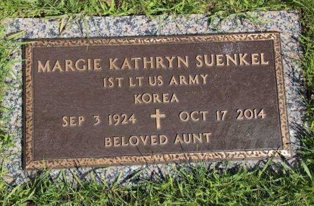 MARGIE KATHRYN SUENKEL CEMETERY STONE