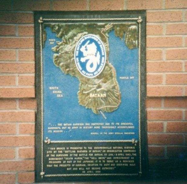 THE BATTLING BASTARDS OF BATAAN WAR MEMORIAL PLAQUE