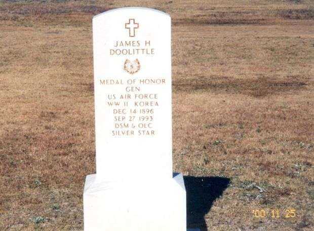 JAMES H. DOOLITTLE MEDAL OF HONOR REPLICA GRAVESTONE
