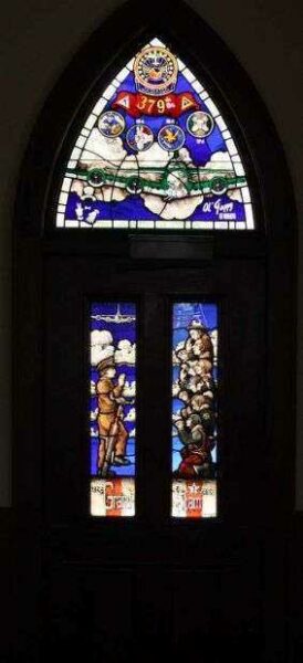 379TH BOMBARDMENT GROUP WAR MEMORIAL STAINED GLASS WINDOW