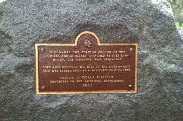 FORT KING BURYING GROUND MEMORIAL PLAQUE