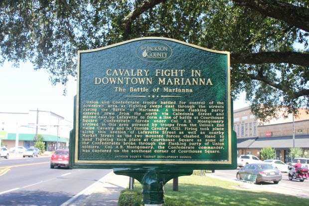 CAVALRY FIGHT IN DOWNTOWN MARIANNA MEMORIAL MARKER