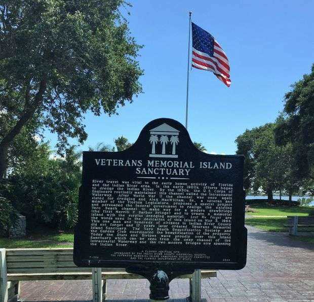 VETERANS MEMORIAL ISLAND SANCTUARY MARKER