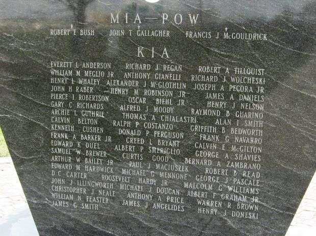 NEW HAVEN MIA-POW-KIA MEMORIAL CLOSEUP