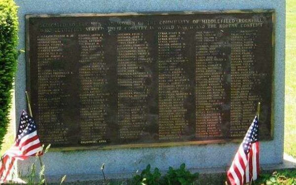 MIDDLEFIELD-ROCKFALL WORLD WAR II AND KOREAN CONFLICT MEMORIAL
