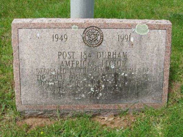 POST 184 DURHAM AMERICAN LEGION MEMORIAL FLAGPOLE TABLET