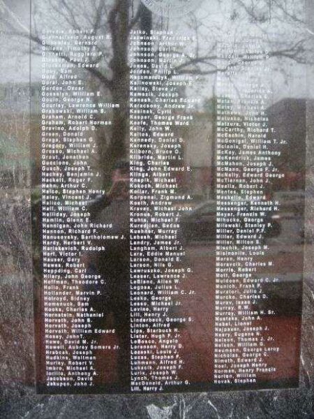 BRIDGEPORT WORLD WAR II MEMORIAL PANEL C
