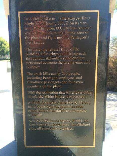 REDONDO BEACH 9-11 MEMORIAL PLAQUE E