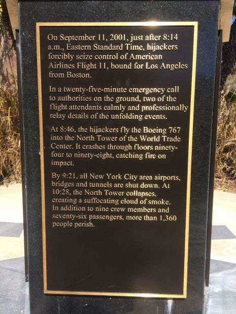 REDONDO BEACH 9-11 MEMORIAL PLAQUE B