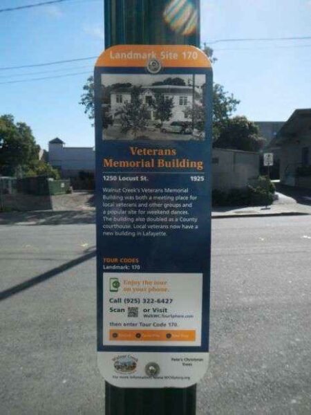 WALNUT CREEK VETERANS MEMORIAL BUILDING PLAQUE