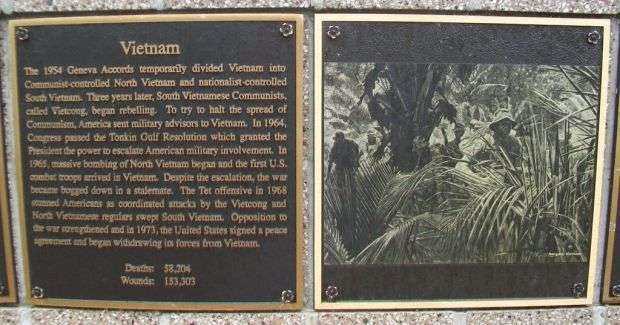 VIETNAM WAR MEMORIAL PLAQUES A & B