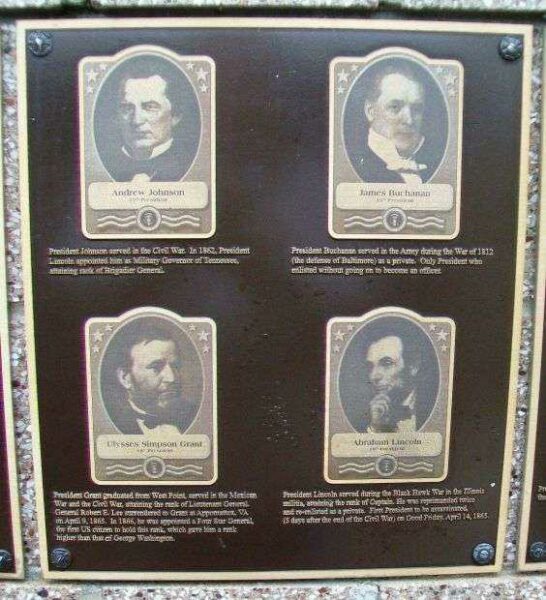UNITED STATES COMMANDERS IN CHIEF WAR MEMORIAL PLAQUE C