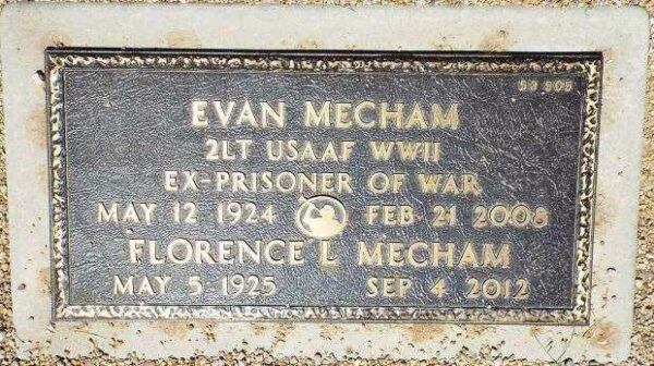 EVAN MECHAM MEMORIAL CEMETERY STONE
